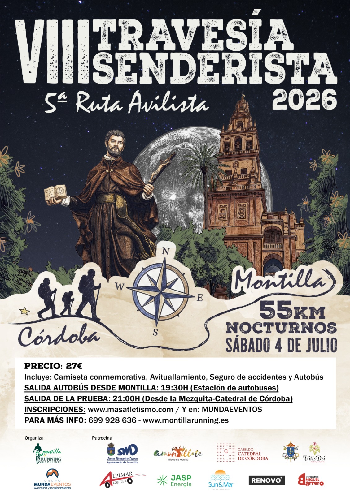 VIII TRAVESIA SENDERISTA CORDOBA MONTILLA 5� RUTA AVILISTA 2026